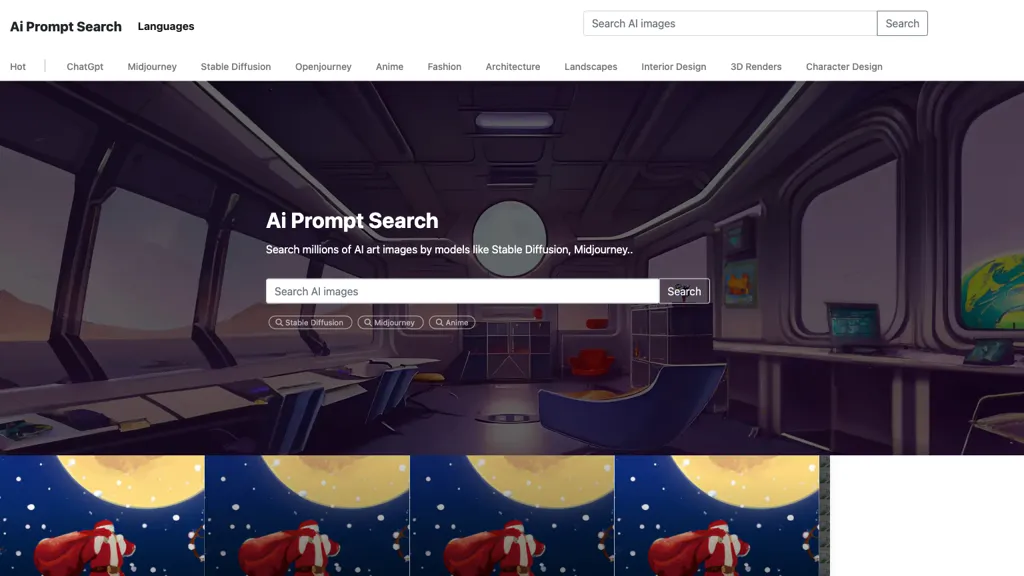 AI Prompt Search website