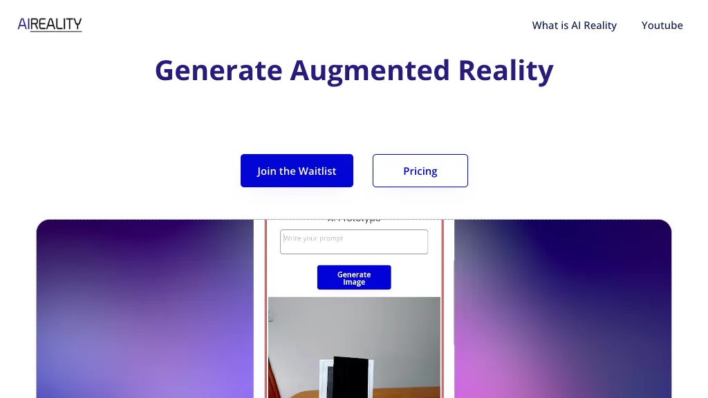 AI Reality website