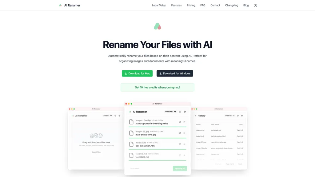 AI Renamer AI tool screenshot