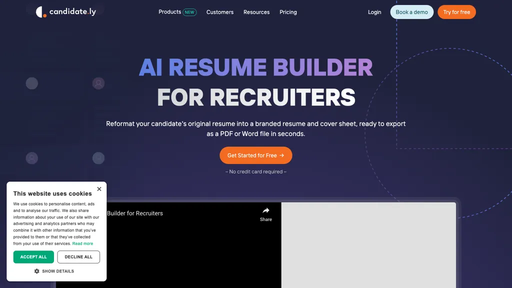 AI Resume builder - for Recuriters AI tool screenshot