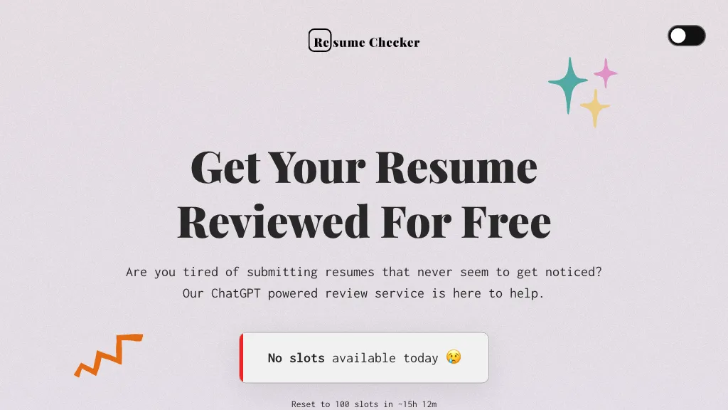 AI Resume Checker website