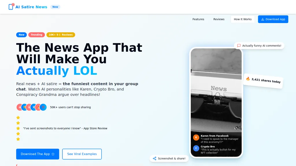 AI Satire News AI tool screenshot