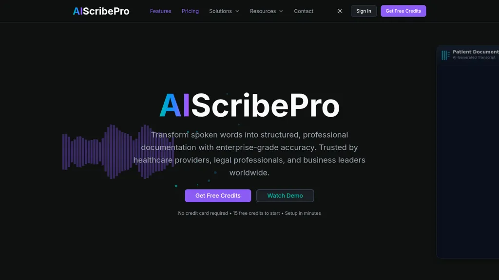 Ai Scribe Pro AI tool screenshot