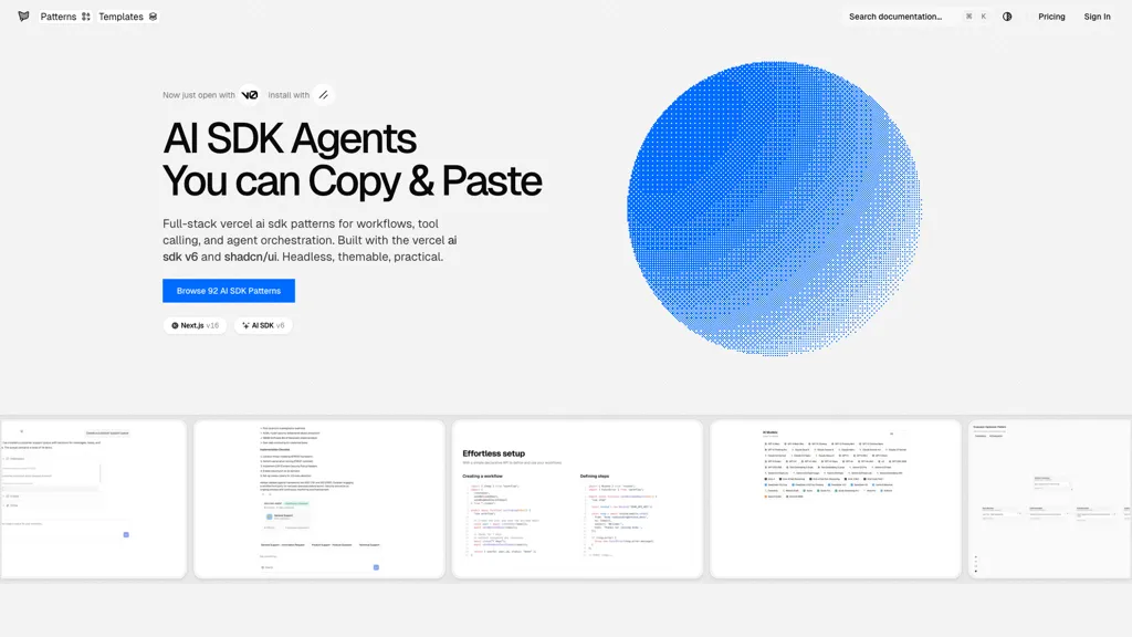 AI SDK AGENTS AI tool screenshot