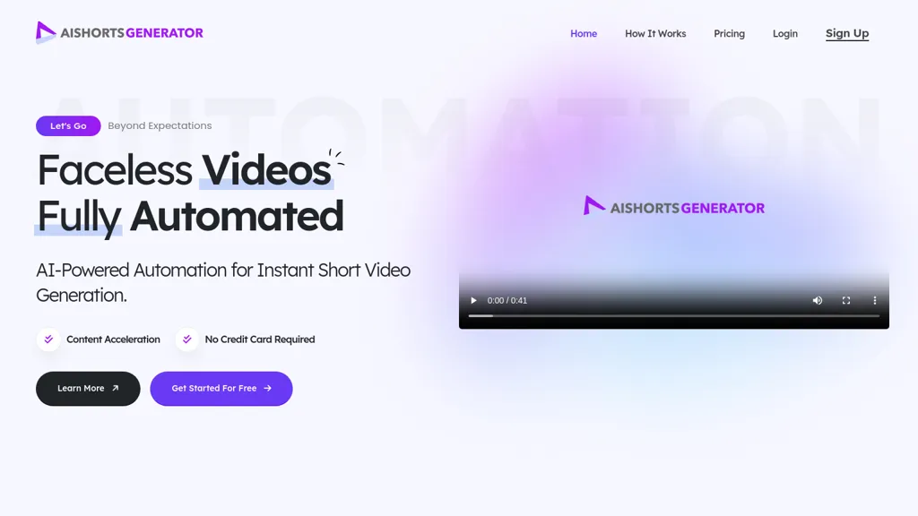 AI Shorts Generator website
