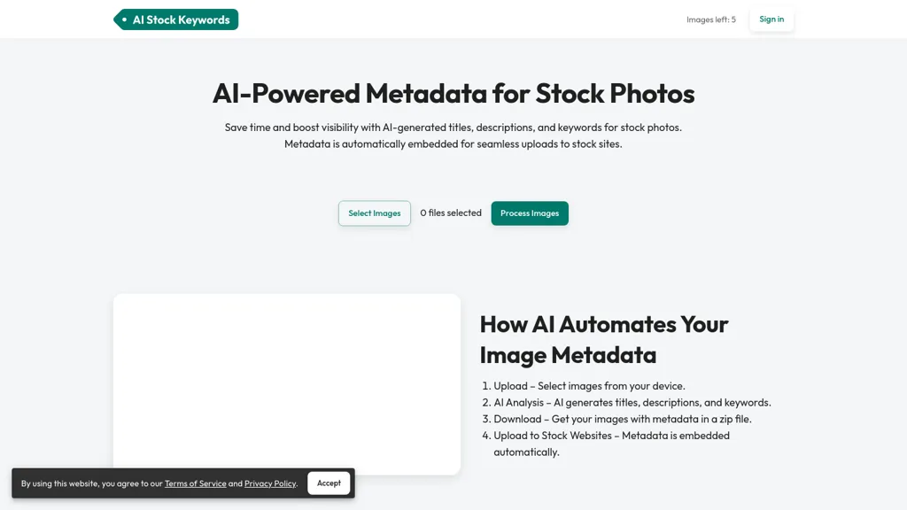 AI Stock Keywords website