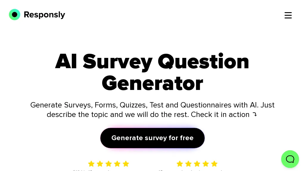 AI Survey Maker website