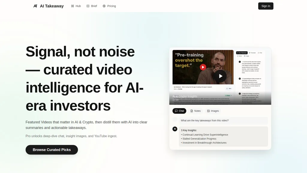 AI Takeaway AI tool screenshot