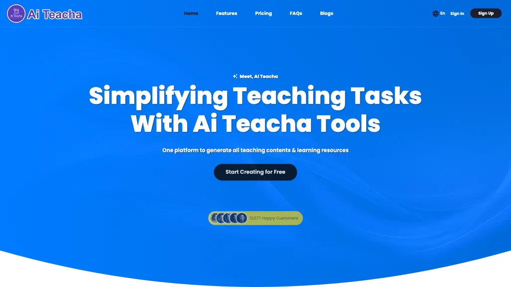AI Teacha website