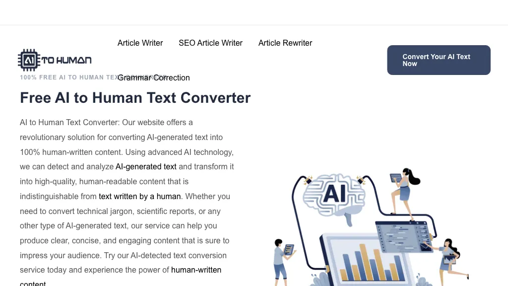 AI to Human website