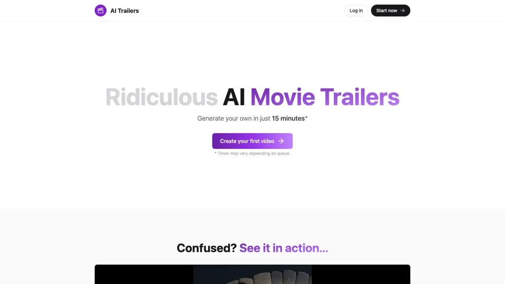 AI Trailers website