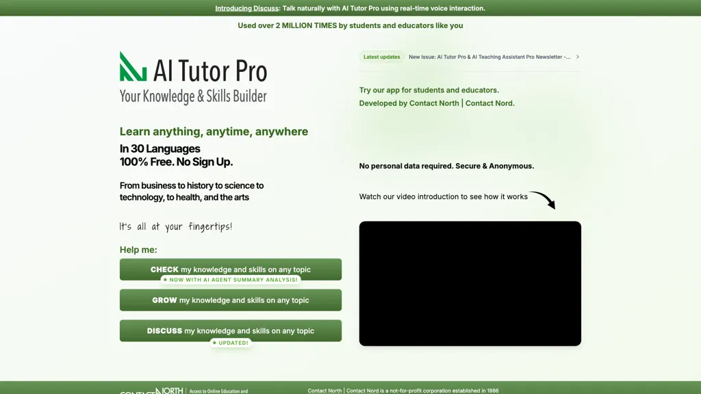 AI Tutor Pro AI tool screenshot