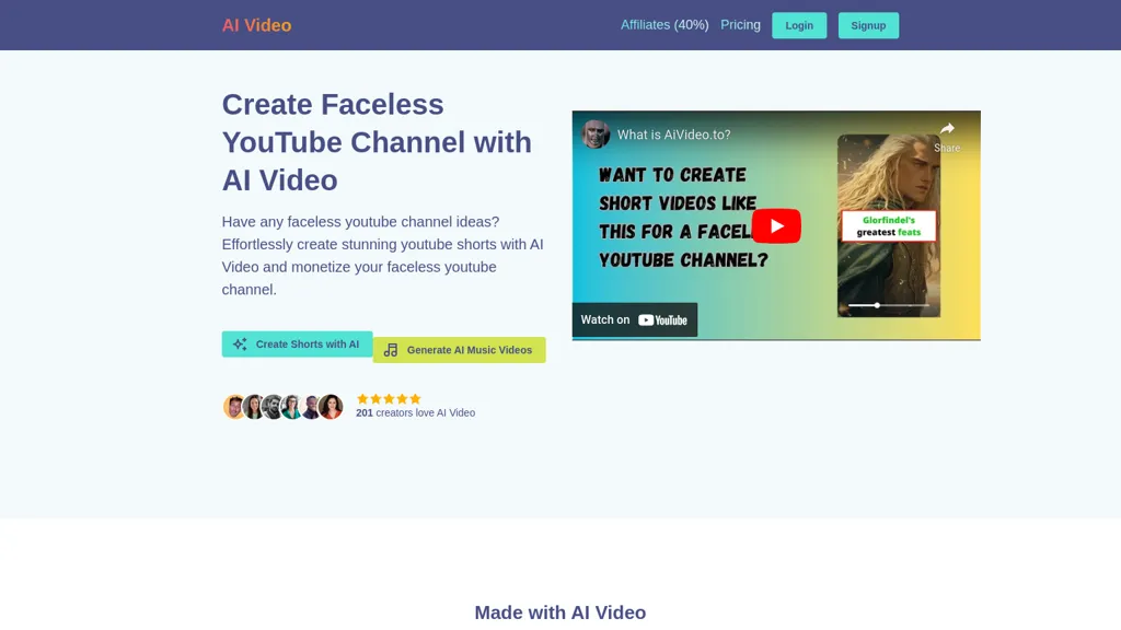 AI Video website