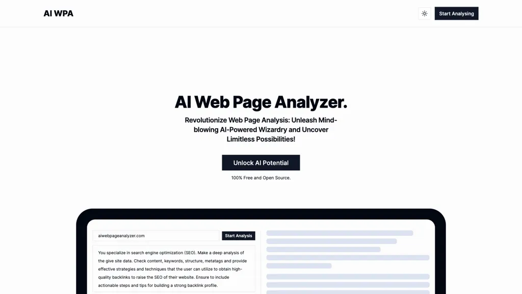 AI WPA website
