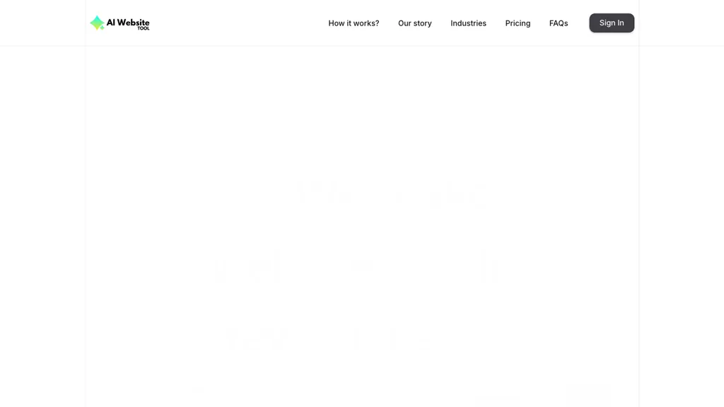 AI Website Tool website