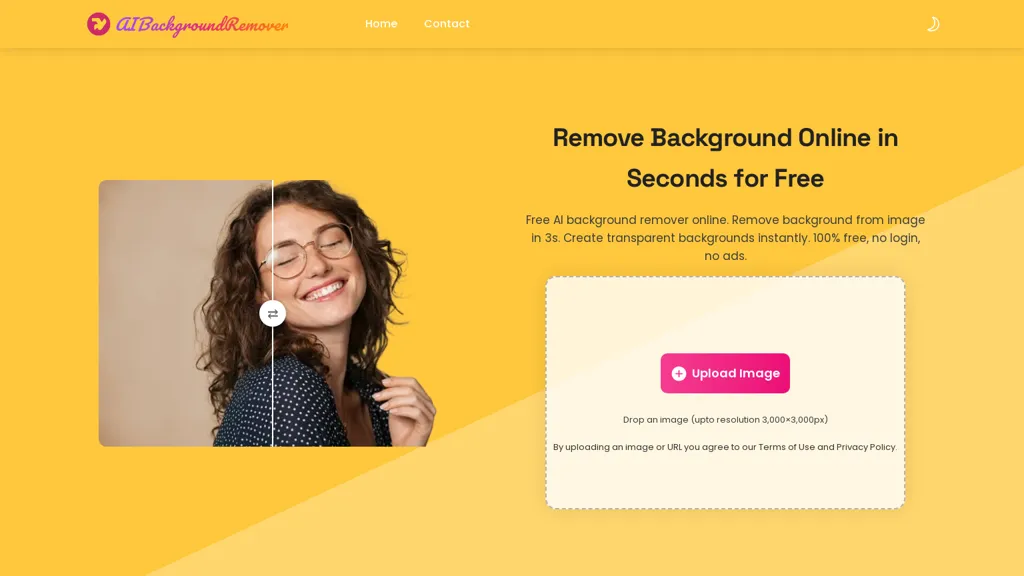 AI background remover AI tool screenshot