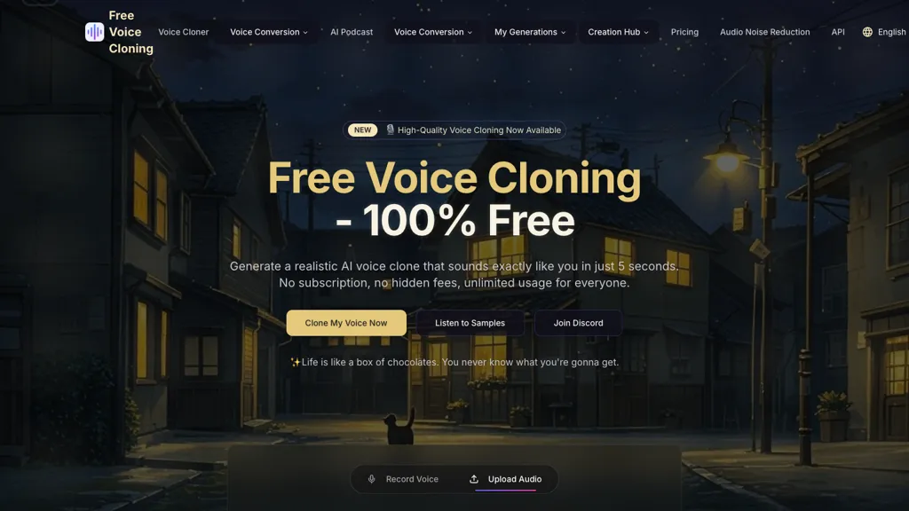 Free Voice Cloning website