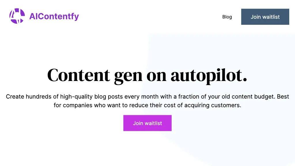 AIcontentfy website