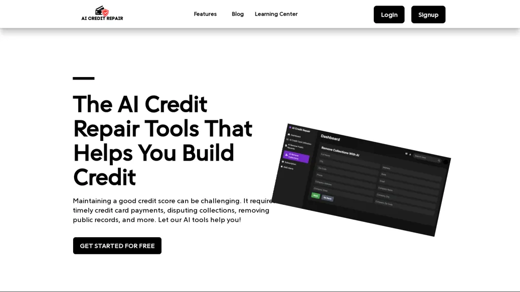 AICreditRepair website