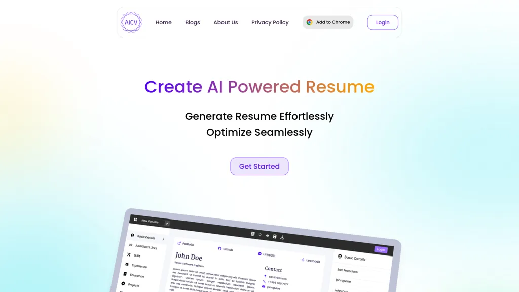 AICVPro website