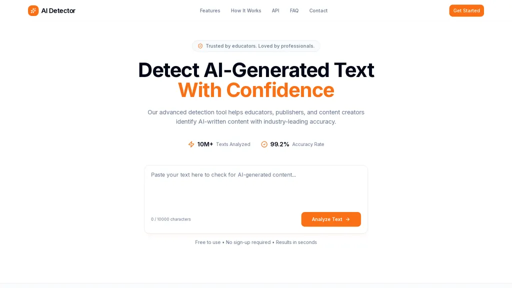 AIDetector.review AI tool screenshot