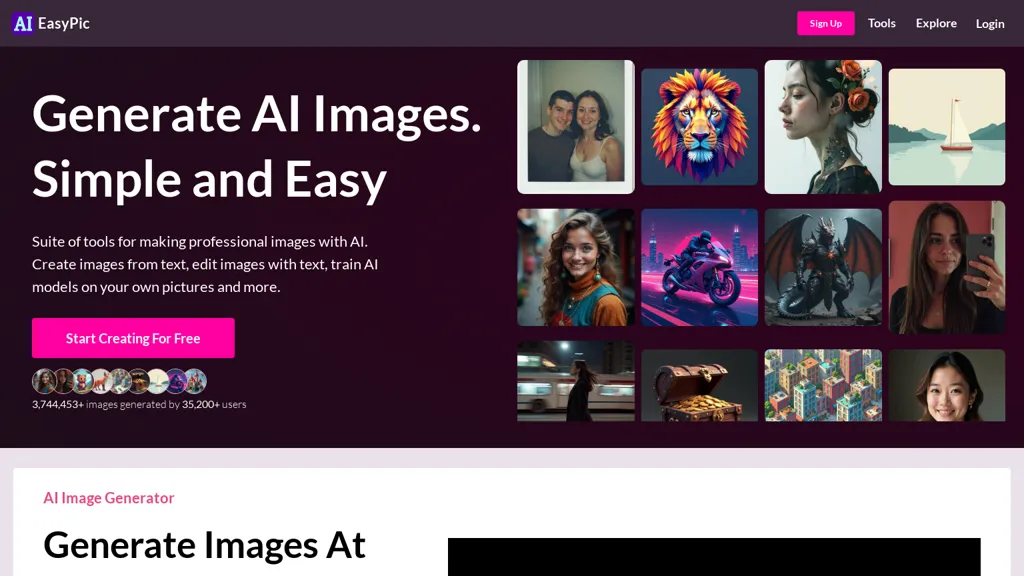 AIEasyPic website