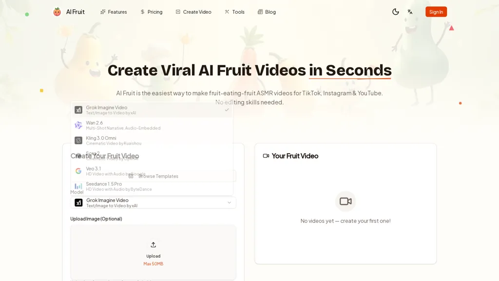 AIFruit.app AI tool screenshot