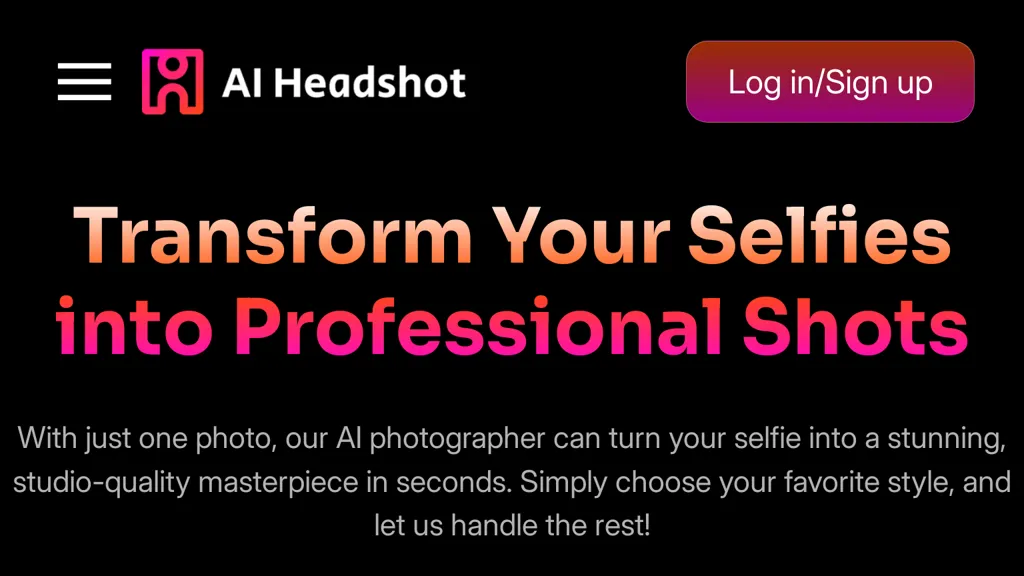 AI Headshot Generator website