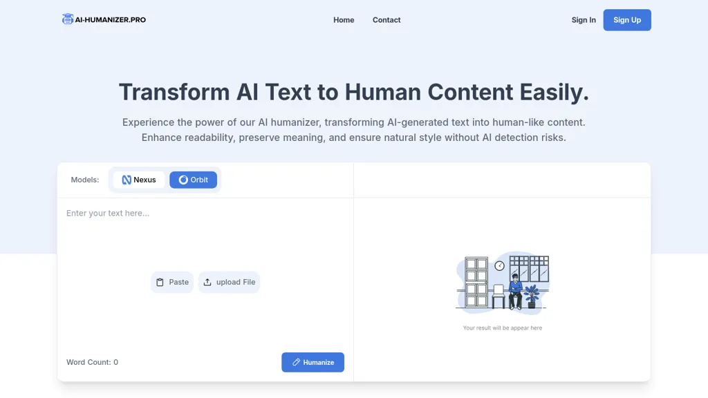 AIHumanizer website