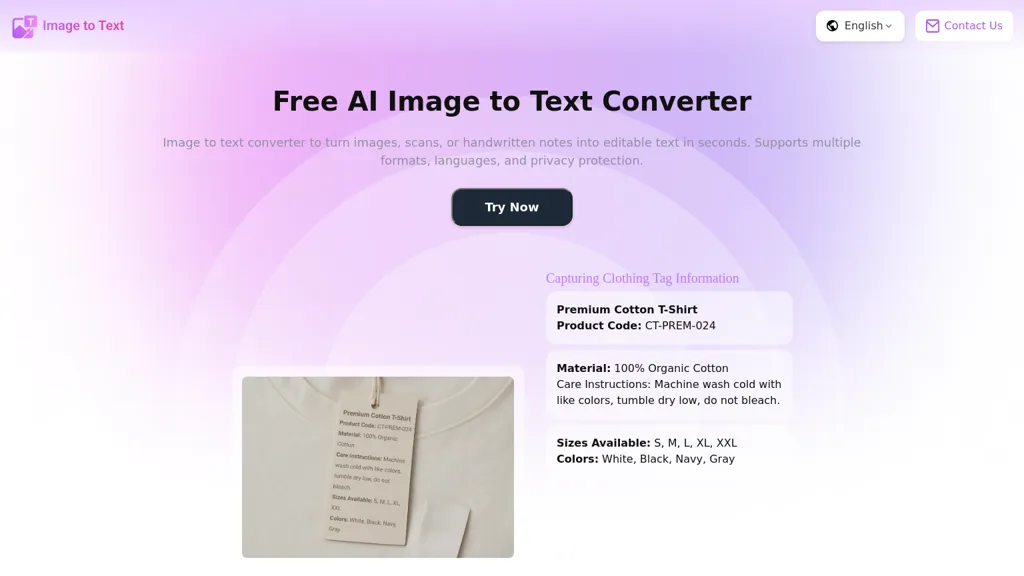 AIImagetoText AI tool screenshot