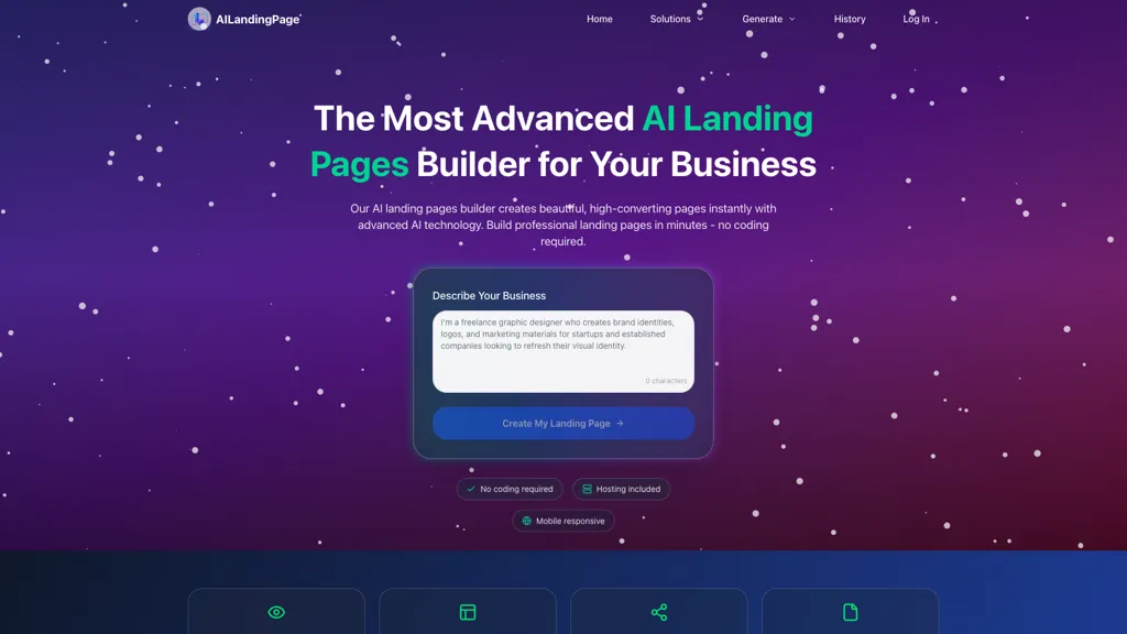 AILandingPage.ai AI tool screenshot