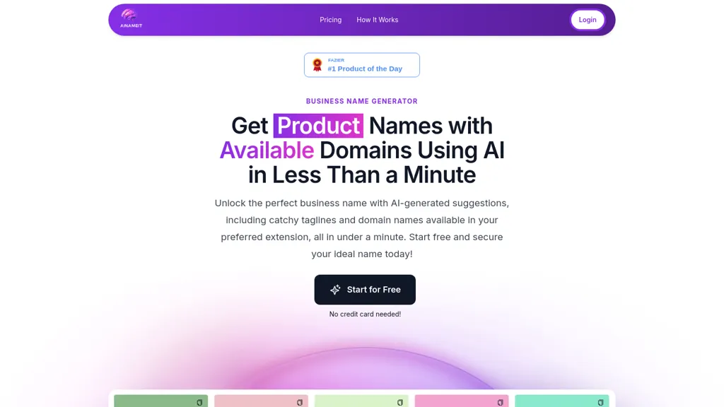 AiNameIt website