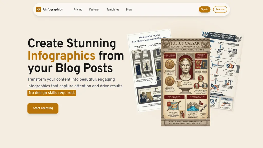 Ainfographic AI tool screenshot