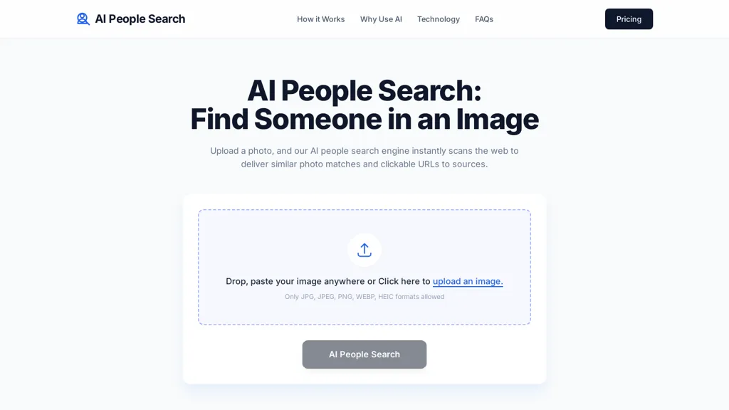 AI people Search AI tool screenshot