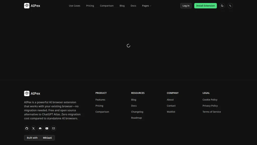 AIPex AI tool screenshot