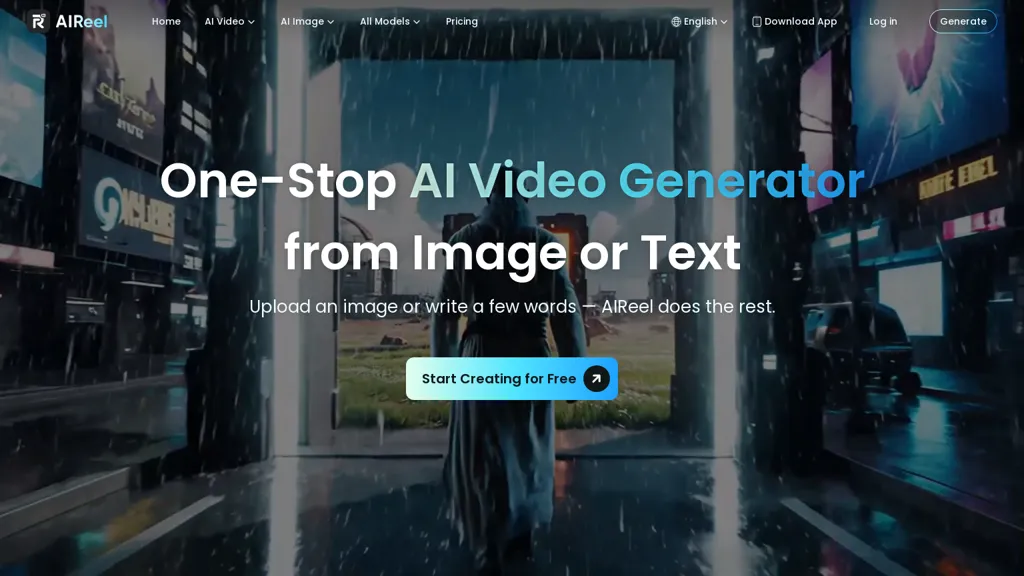 AIReel AI tool screenshot