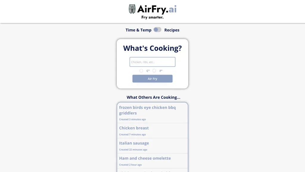 AirFry.ai website