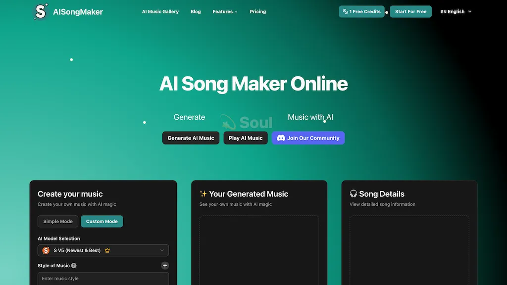  AISongMaker.top AI tool screenshot