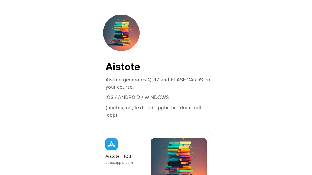 Aistote website
