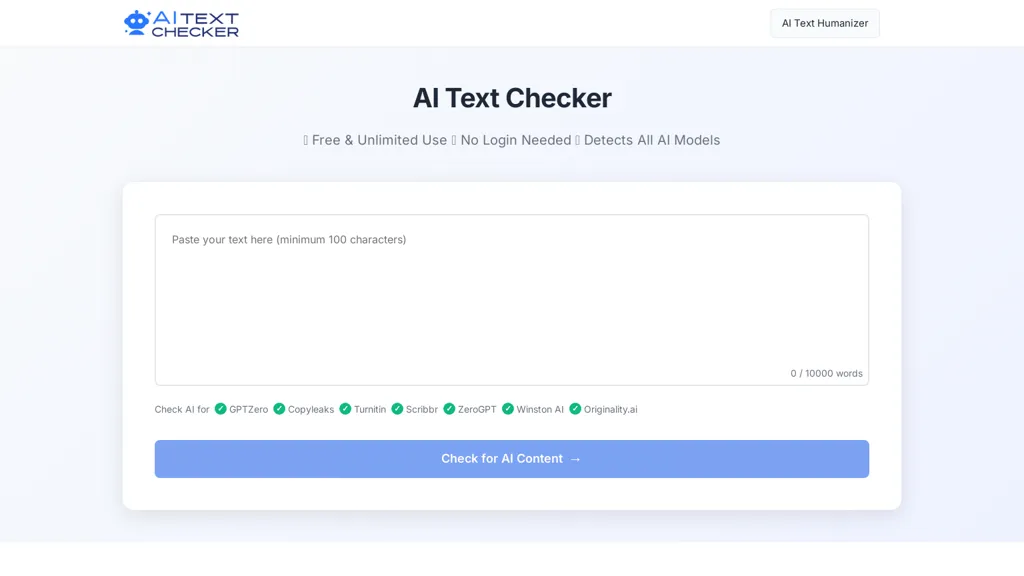 AITextChecker.pro website