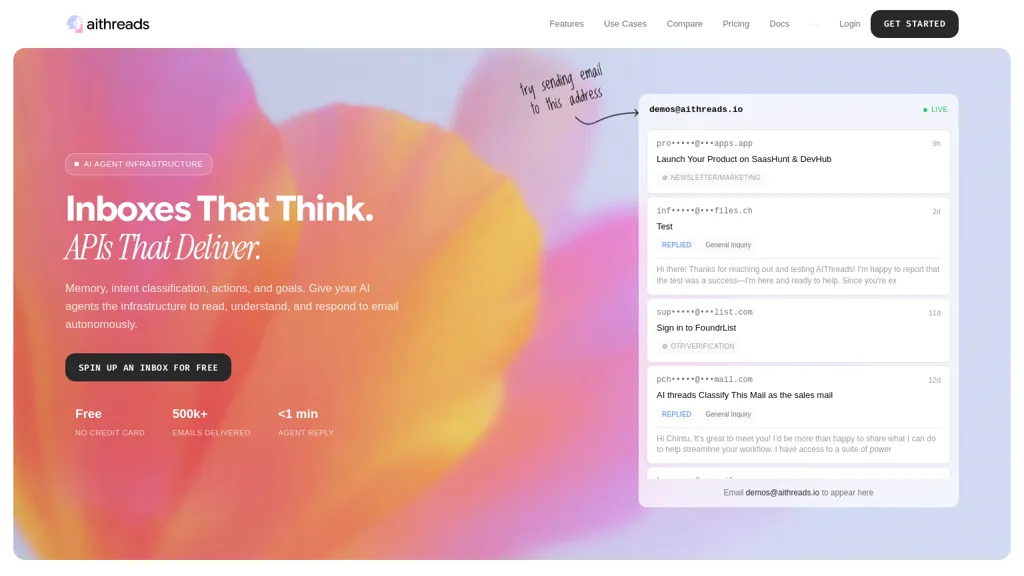 AIThreads AI tool screenshot