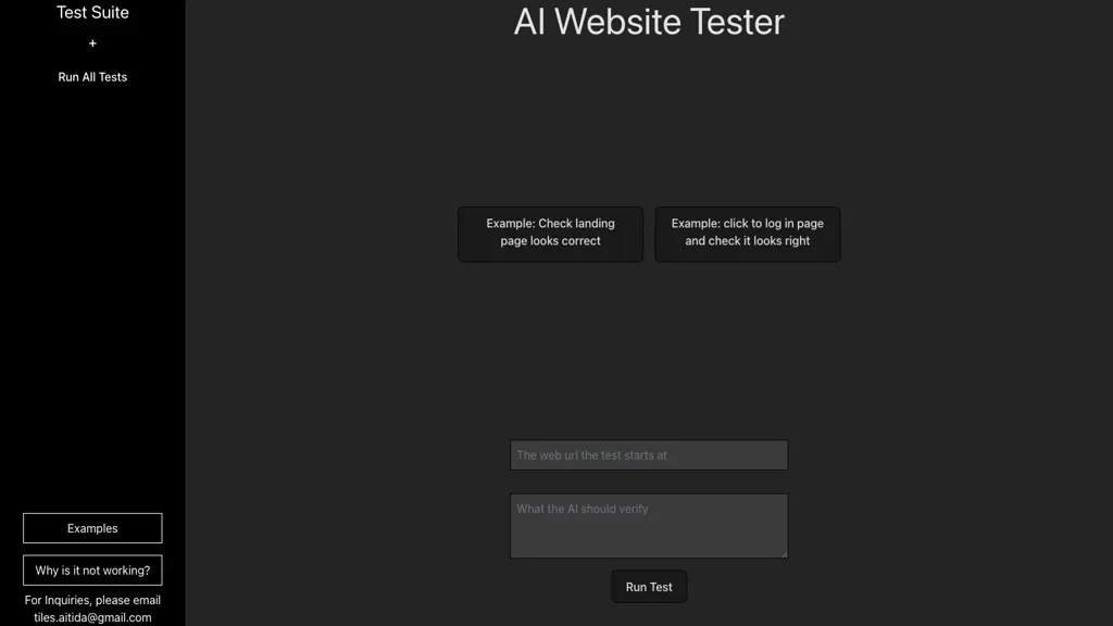 Aitida Test Suite website