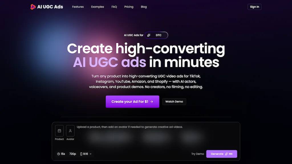 AI UGC Ads screenshot