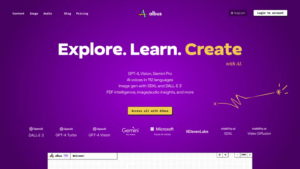 Albus Beta website