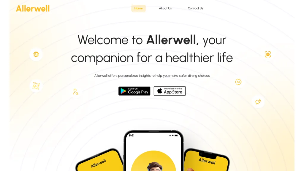 Allerwell AI tool screenshot