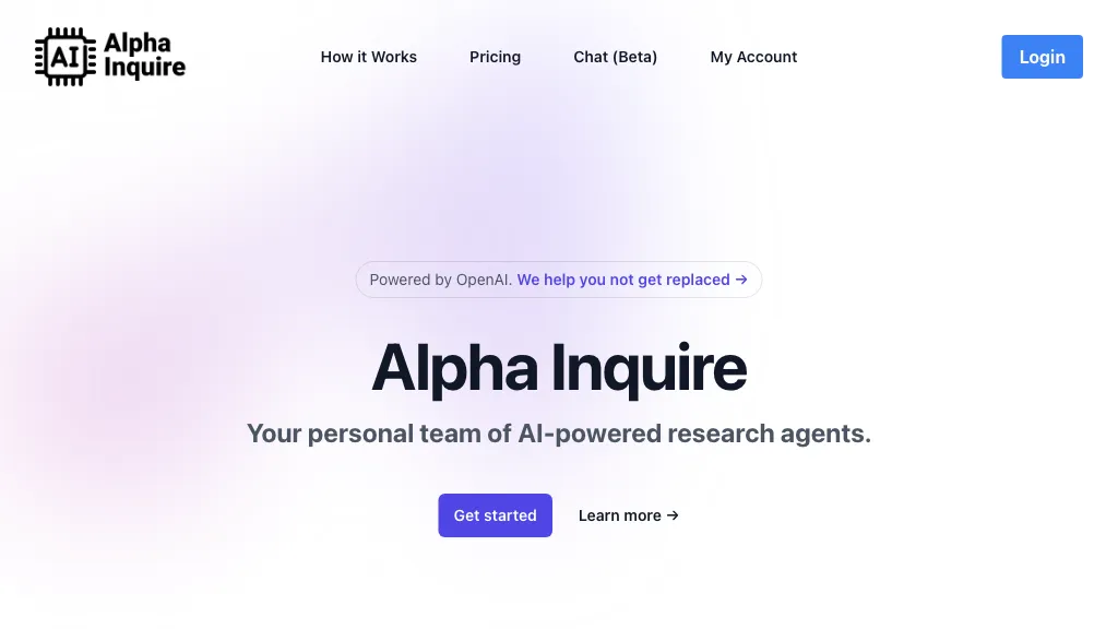 AlphaInquire website