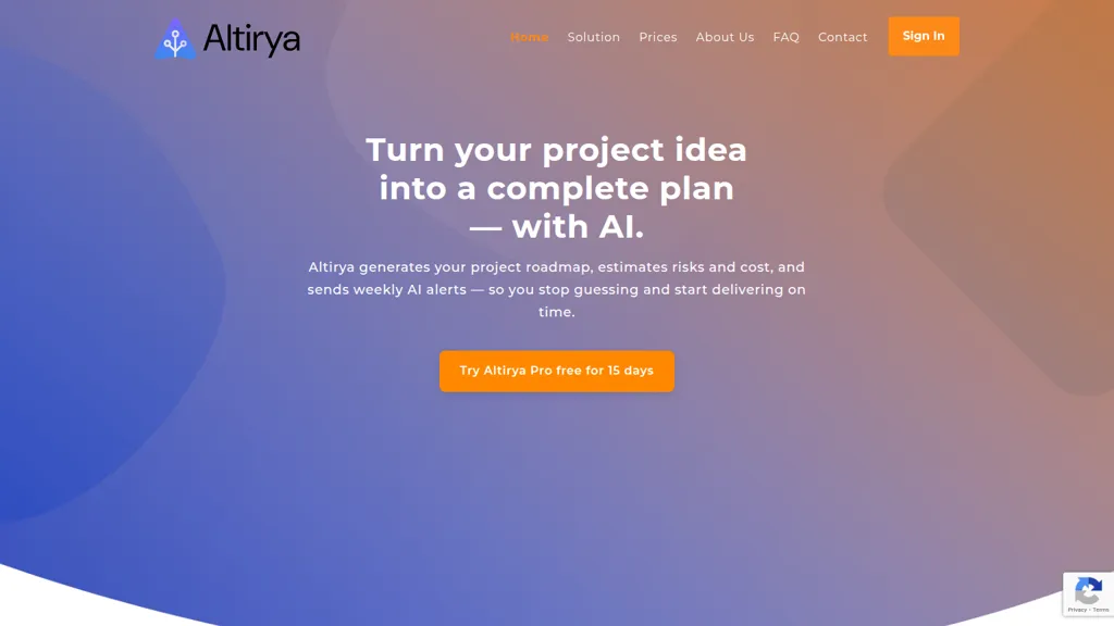 Altirya AI tool screenshot
