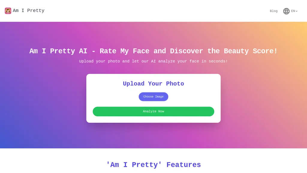 Am I Pretty AI website