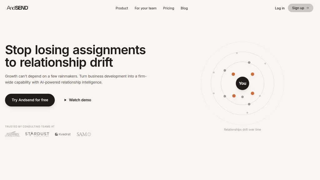 andsend.com AI tool screenshot