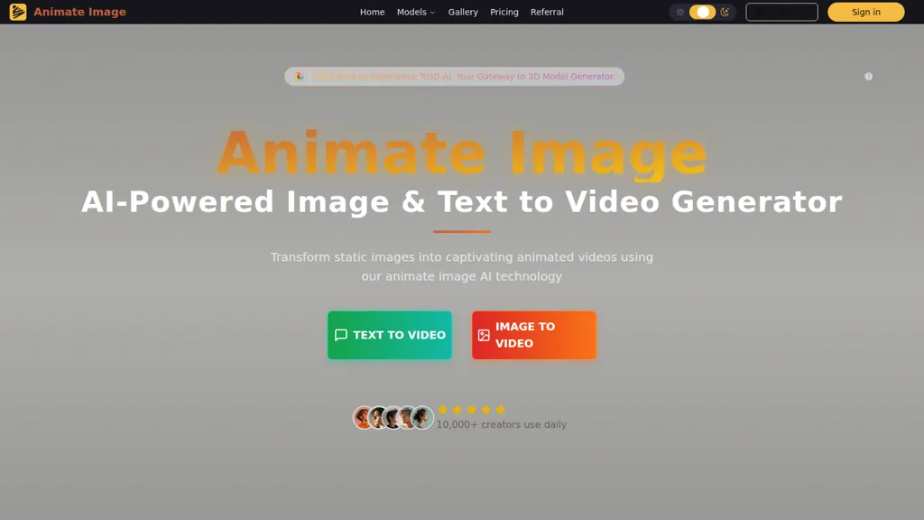 Animate Image AI AI tool screenshot